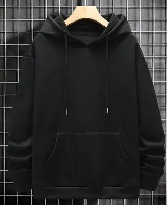 Polyester Fleece Plain Hoodie