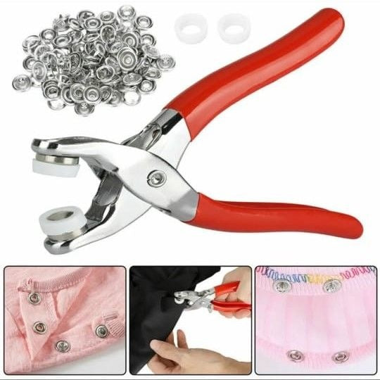 Metal Hand Press Tich Button Fixer Machine Metal Good Quality – 50 Pcs Button