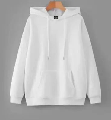 Polyester Fleece Plain Hoodie