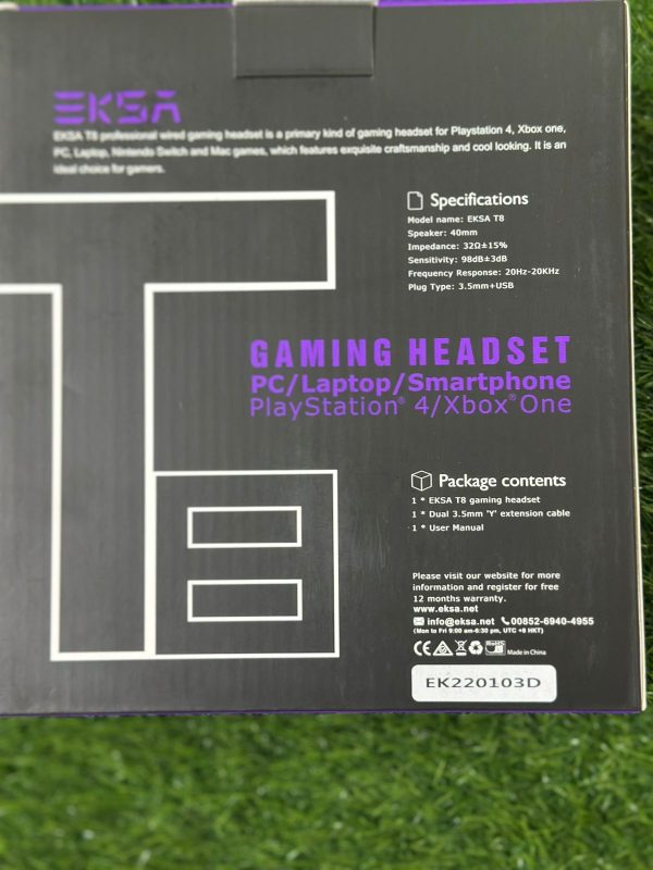 Eksa T8 Stereo Gaming Headset | Best Gaming Headphone | Best Quality Eksa T8 Gaming Headset ( Random Color )