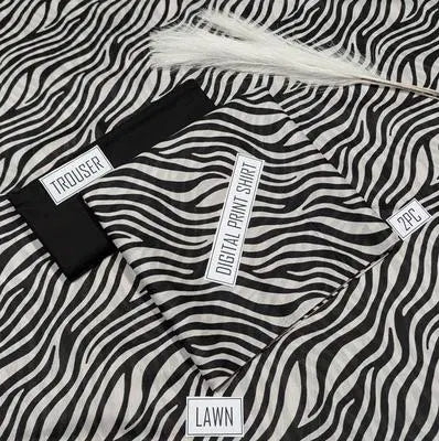 2 Pcs Women's Unstitched Digital Print Suit