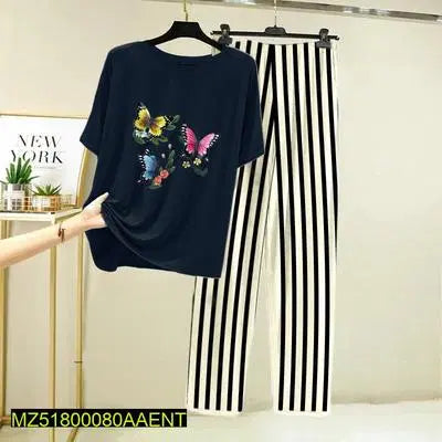 Night dress | 2 Pcs Stitched Sleepwear For Women