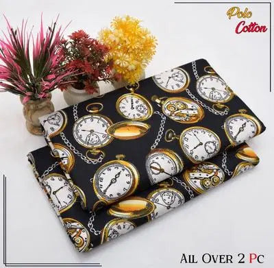 2 Pcs Women's Unstitched Printed Suit