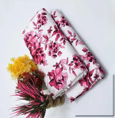 2 Pcs Women's Unstitched Printed Suit