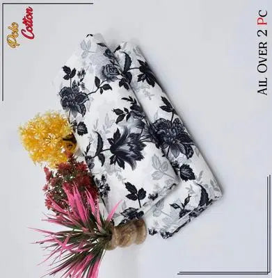 2 Pcs Women's Unstitched Printed Suit