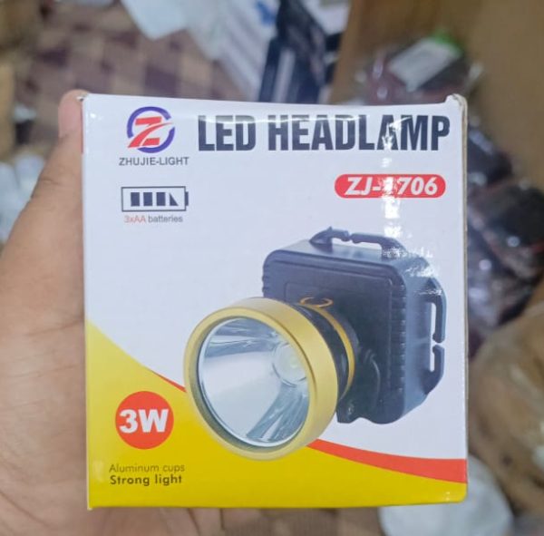 Led Head Lamp With 90° Degree Lighting Angle Adjustment For Fishing, Hunting, Camping, Cycling, Forearm Equipment – Model: Zj-1706 3w