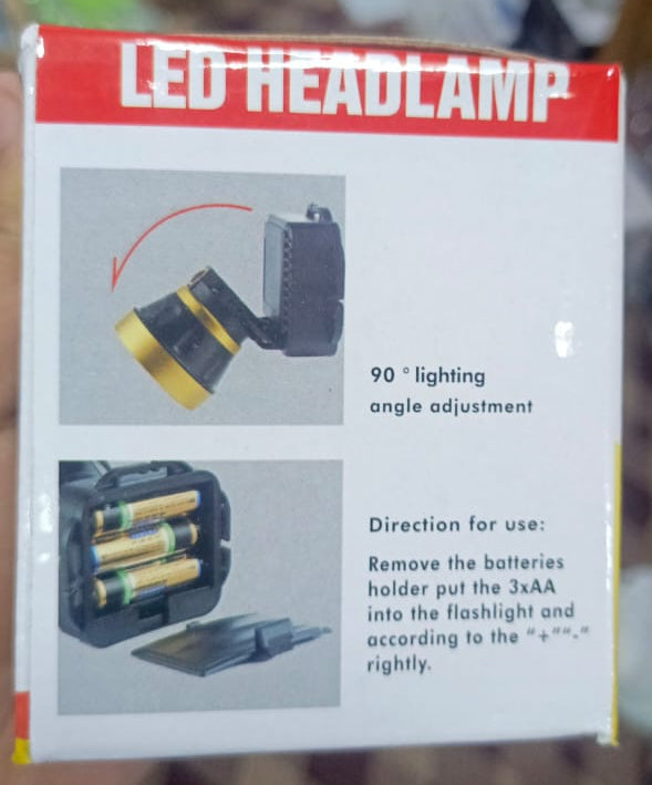 Led Head Lamp With 90° Degree Lighting Angle Adjustment For Fishing, Hunting, Camping, Cycling, Forearm Equipment – Model: Zj-1706 3w