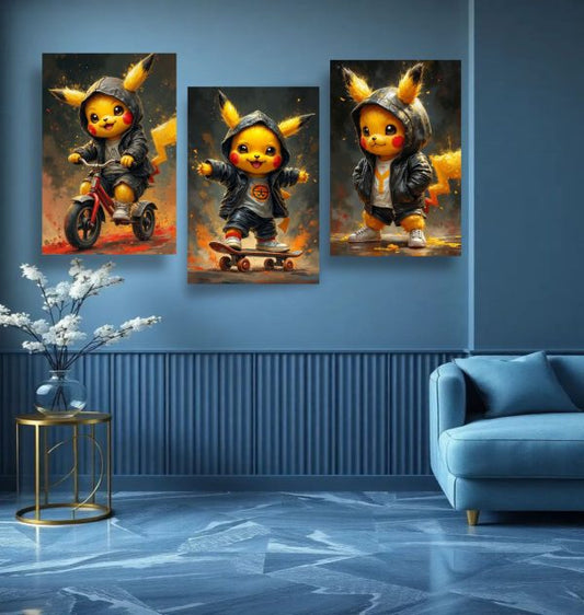 Metal Art Pikachu Wall Frame – 8×11 Inch Pokémon Wall Decor