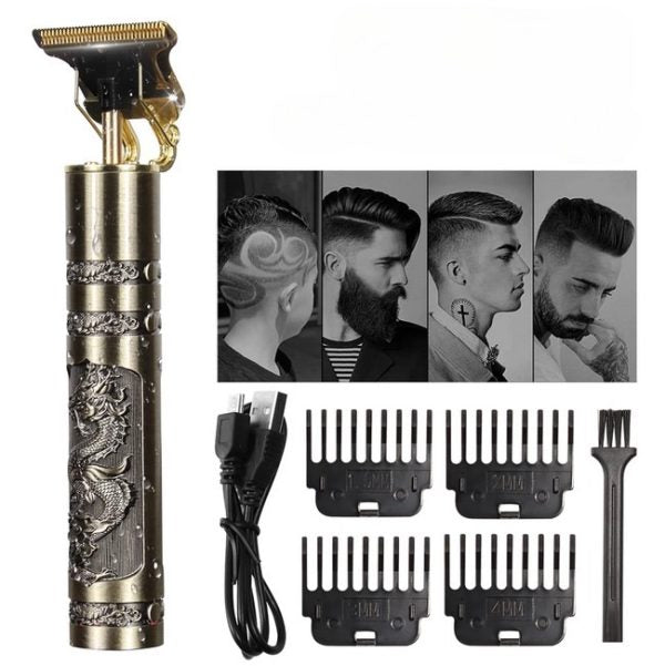 metal Body) T9 Electric Shaver Man Cordless Hair Beard Trimmer For Men Haircut Shaving Machine Tools Barber Accessories