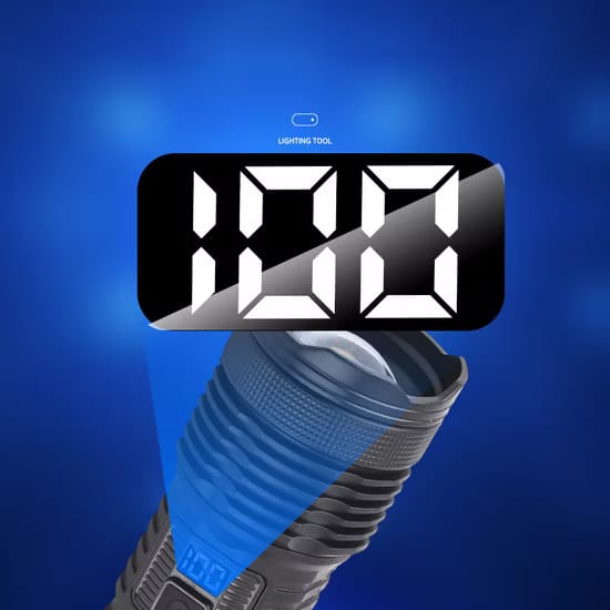 Most Powerful P50 Flashlight Flash Light 5 Modes Usb Zoom Led Torch Built-in 18650 Battery Camping, Fishing