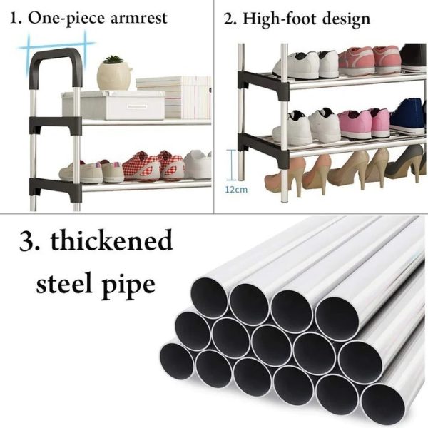 New Arrival Stackable Shoe Rack – Multi-layer Plastic Shoe Organizer For Entryway | Space-saving Storage Cabinet (4, 5, 6 Layers)