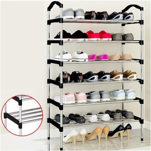 New Arrival Stackable Shoe Rack – Multi-layer Plastic Shoe Organizer For Entryway | Space-saving Storage Cabinet (4, 5, 6 Layers)