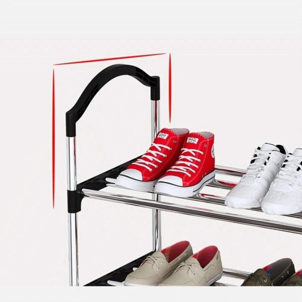 New Arrival Stackable Shoe Rack – Multi-layer Plastic Shoe Organizer For Entryway | Space-saving Storage Cabinet (4, 5, 6 Layers)