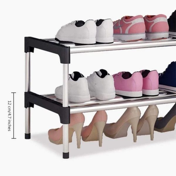 New Arrival Stackable Shoe Rack – Multi-layer Plastic Shoe Organizer For Entryway | Space-saving Storage Cabinet (4, 5, 6 Layers)