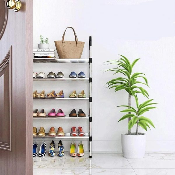 New Arrival Stackable Shoe Rack – Multi-layer Plastic Shoe Organizer For Entryway | Space-saving Storage Cabinet (4, 5, 6 Layers)
