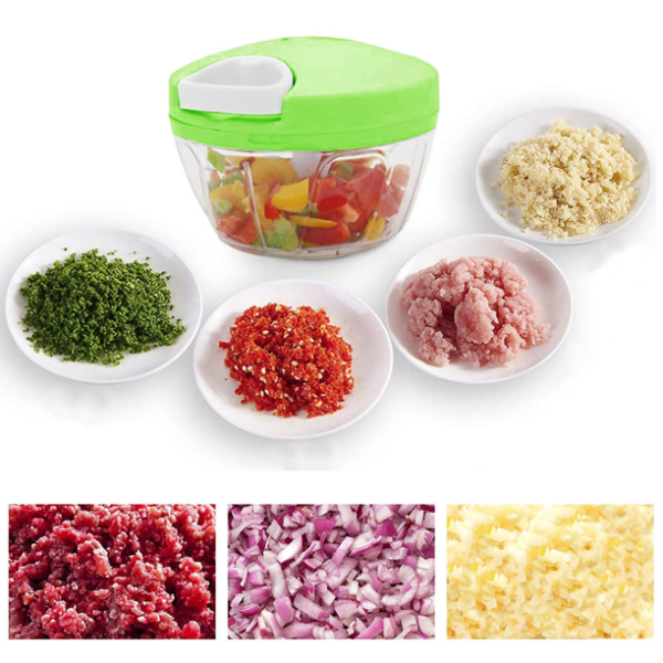 ( Nw000433 ) Speedy Chopper Manual Food Chopper For Vegetable| Fruits Nuts| Onions Chopper Hand Pull Mincer Blender Mixer Food Processor (random Colors)